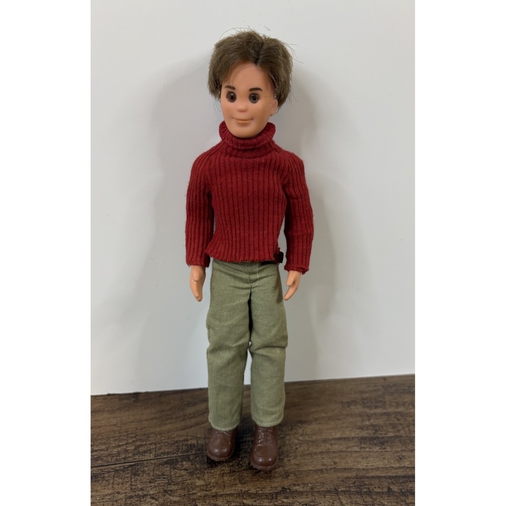 Vintage Mattel Sunshine Family 9" Doll Figure Shoes Red Sweater Belt Shoes